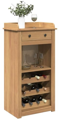 Generico Cantinetta per Vini Panama 57x40x111,5cm Legno Massello di Pino,Armadietti e portaoggetti,Armadietti per Vini e liquori-4016390