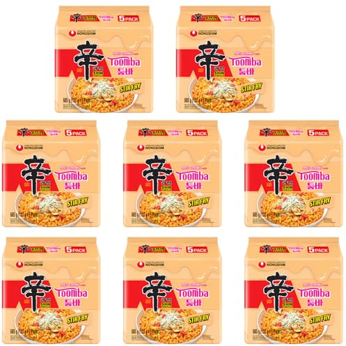 NONGSHIM Korean Shin Ramyun Instant Noodles 40-Pack, Authentic Spicy Flavor, Quick Meal, Vegan Options