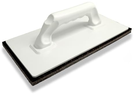 HAROMAC Filzreibebrett 280 x 140 x 10 mm – Kunststoff Reibebrett mit Haarfilzbelag – zum Glätten, Reiben & Filzen von Gipsputz, Kalkputz, Zementputz, Feinputz & Estrich - Made in Germany