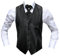 MMUGA Hochzeit westen Set mit Plastron Schwarz 50