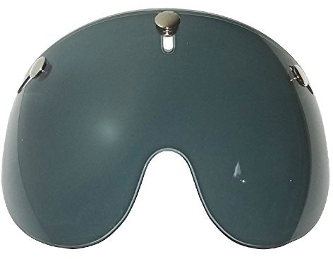 Shorty Visier für Jet Helme,zum anknöpfen,passt Fast an jeden Jethelm, Sports-Farbe:Smoke
