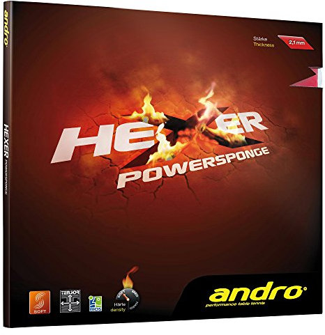 ANDRO Belag Hexer Powersponge, schwarz, 2,1 mm