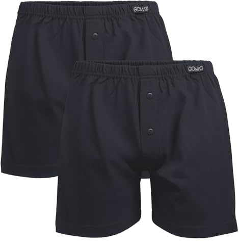 Gomati Herren Jersey Boxershorts (2 Stück) Stretch Unterhose aus Baumwolle