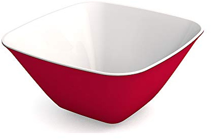 Ornamin Schale 900 ml rot, Melamin | leichte, eckige Kunststoffschale