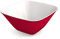 Ornamin Schale 900 ml rot, Melamin | leichte, eckige Kunststoffschale | Alltags-Geschirr für zu Hause, Camping, Picknick, BBQ, Gemeinschaftsverpflegung, Großküchen | Dessertschale, Suppenschüssel, Beilagenschale, Müslischale, Salatschüssel