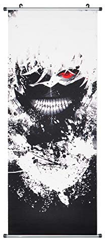 CoolChange Großes Anime Rollbild/Kakemono aus Stoff Poster, 100x40cm, Motiv: Ken Kaneki