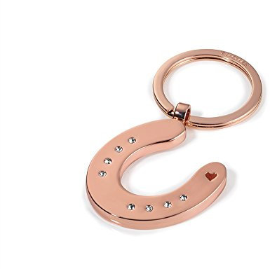 Troika Schlüsselanhänger,Girls Best Friends Horse - KR14-30/RG - Hufeisen mit Swarovski® Kristallen - glänzend, Rose Gold - Glücksbringer - Pferdefreunde - das Original