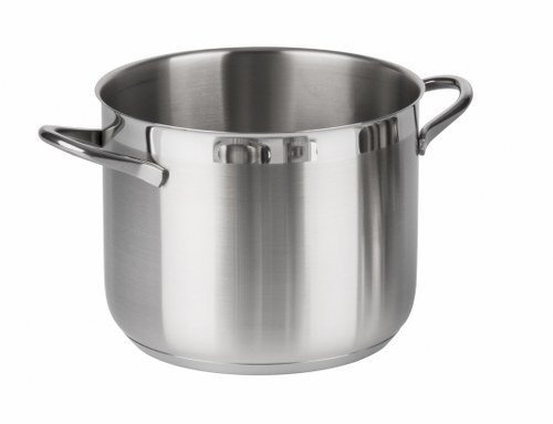 Barazzoni Pentola cm 22, Argento, Triplo Fondo, Acciaio Inossidabile, Adatto ad Induzione, con Coperchio