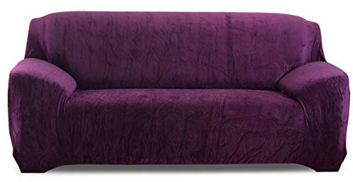 PETCUTE Sofabezüge Elastische 2 Sitzer Sofabezüge Dicke couchbezug Sofa Überwürfe Sofahusse Lila