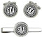 Giftshop UK Ska Musik Manschettenknöpfe und Krawatte Clip Set