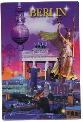 Kühlschrank-Magnet Berlin | Goldelse, Fernsehturm & Potsdamer Platz | Starker Halt | Foto-Magnet 8 x 5,5 cm | typisches Souvenir