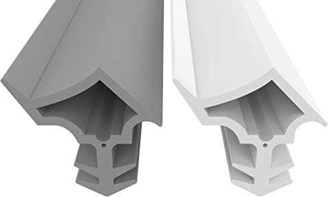 Stahlzargendichtung Weiß 50m - gegen Zugluft Lärm & Staub spart Heizkosten Dichtung Dichtungshöhe 14,8mm Dichtungsbreite 15,2mm Falz Türdichtung (Weiss 50m)
