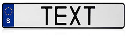 Schweden Custom Personalisiertes Aluminium Nummernschild Europäische EU Format Schwedisch Kennzeichen, Schild mit Ihrem Text