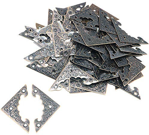 Namvo 50pcs antik Stil Ecke Protektoren 40mm Bronze Legierung Holz Box Möbel Tischschützer Schreibtisch Rand dekorative Dreieck (Bronze)
