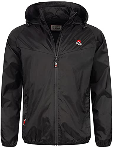 Arctic Seven Herren Regenjacke leicht Outdoor Übergangsjacke mit Kapuze AS284