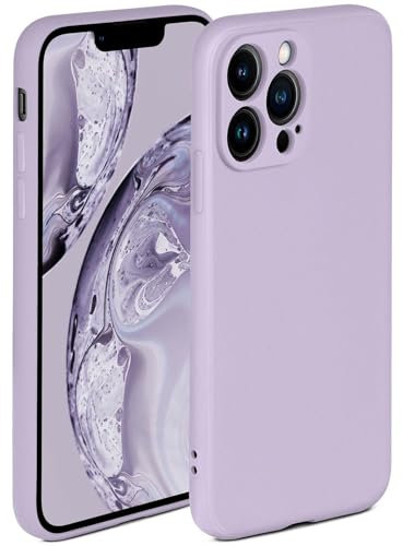 ONEFLOW Soft Case für Apple iPhone 13 Pro Max Hülle aus Silikon mit Kameraschutz, Silikonhülle mit erhöhtem Schutz fürs Display, Backcover Schutzhülle, weiche Handyhülle, Flieder