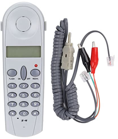 Telephone Line Tester,Telephone Butt Test Tester Lineman Tool Cable Set with Connectors and Joiner for Home Office,Call, Caller ID, Line Detection,Professional Telephone Test Set with LCD Display