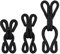 Große Nähhaken und Ösenverschluss, für Schmuck, Bücher, Handwerk, Riegel für Kleidung, BH, dickes Leder, Hochflor-Stoffe, Pelz, Mäntel, Wraps und Jacken, 60 Sets (schwarz)