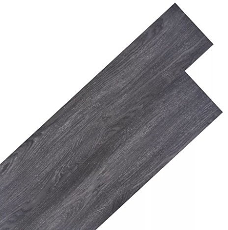 Kstyhome Panneaux de sol en PVC 5,26 m² 2 mm Noir et Blanc