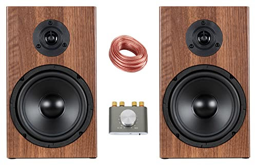 McGrey BSS-265 BR Micro-Stereo Anlage - inkl. Mini-Verstärker und Lautsprecherkabel - Bluetooth®-Empfänger - Klinken- und USB-Eingang - 80 Watt - Braun