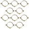 AERZETIX - C60439 - Lot de 10 colliers supports simples de fixation Ø50 - fixation murale de tuyau cuivre serrage patte à vis plomberie chauffage sanitaire - en acier