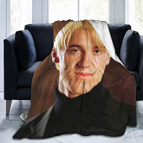 Tom Felton Lamm 3D-Druck Plüsch Bettwäsche Dekor für Wohnzimmer Schlafzimmer Wohnheim Dekor 125 cm x 100 cm
