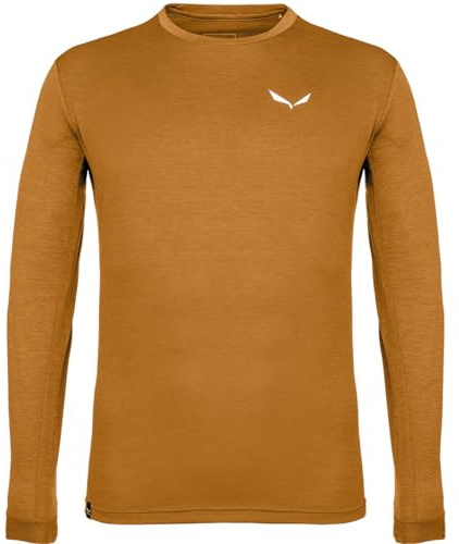 Salewa Puez Melange Dry Long Sleeve Tee Men, golden Brown Melange, L