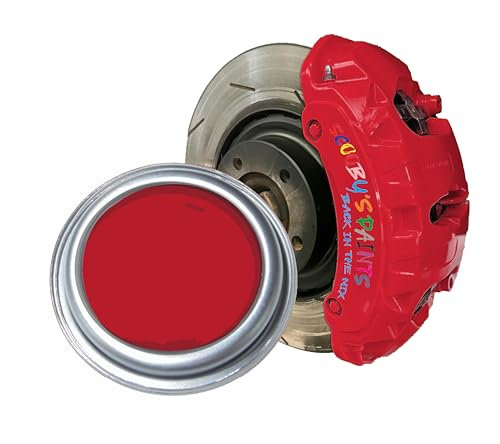 SCOOBYS PAINTS BACK IN THE MIX High Heat Resistant Gloss Brake Caliper Paint Wheel Engine Restore Metal (250Ml, Rocket Red)