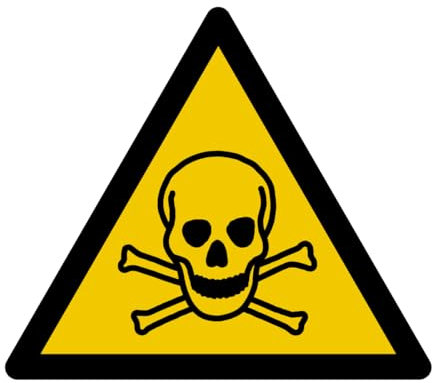 W016 - Gefahr giftige Stoffe - Warnschild - Maße wählbar - Norm ISO 7010