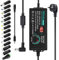 3~24V 5A 120W Adaptateur Alimentation Réglable, Adaptateur Secteur Universel Convertisseur, 100V-240V AC à DC 5A avec 14 Connecteurs, pour électroniques Ménagers 3V~24V, 5000mA Max