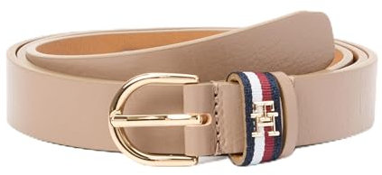 Tommy Hilfiger Damen Gürtel Essential Effortless aus Leder, Beige (Beige), 115 cm