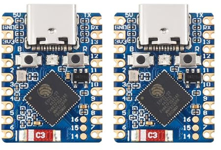 Waveshare ESP32-S3 Mini Development Board(2pcs), Based On ESP32-S3FH4R2 Dual-Core Processor, 240MHz Running Frequency, 2.4GHz Wi-Fi