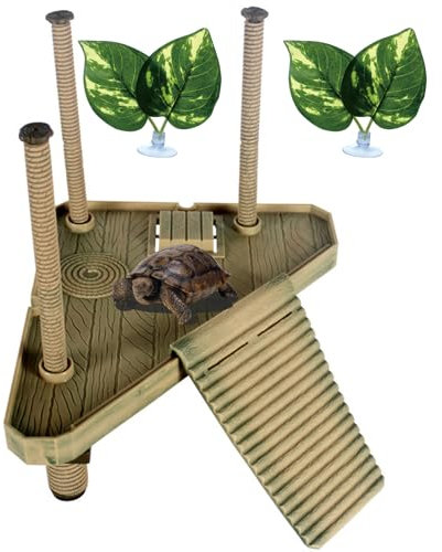 TEMU-SC terrario tartarughe terra, Isola per tartarughe d'acqua, Piattaforma tartarughe d'acqua, Isola galleggiante tartarughe per Tartarughe Molo Galleggiante(dimensioni: M)