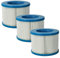 vhbw 3X Cartucho de Filtro reemplaza Arebos AR-6FK, 4260627422975 para Piscina - Recambio Azul/Blanco