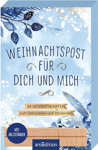 Weihnachtspost für dich und mich: 24 Adventskarten zum Dekorieren und Versenden | Adventskalender-Box mit 24 Weihnachtskarten für Lieblingsmenschen