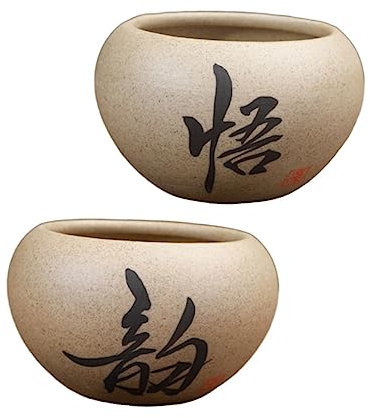 BESPORTBLE 2st Blumentopf Aus Keramik Kleine Blumentöpfe Mini-töpfe Saftige Pflanzgefäße Chinesischer Blumentopf -fahnenmast Blumentöpfe Aus Keramik Pflanze Einfach Schlichtes Becken