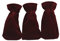 BESTonZON Elegante Rote Klavierfußpolster-abdeckungen 3-teilig Sustain-pedal-schutzhüllen Musikinstrumenten-abdeckung und Mode