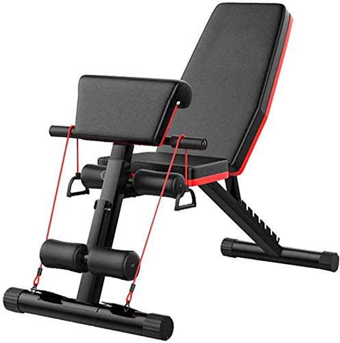Verstellbare Hantelbank, Trainingsbank, faltbar, Heim-Fitness-Ausrüstung, Gewichte-Set, Bank, Workout, Training, Beinübung für Männer/Frauen