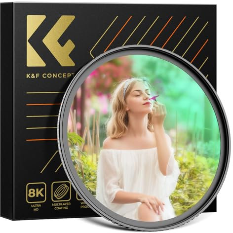 K&F Concept Filtre White Mist 58mm Diffusion Brume Brouillard Effet Spécial pour Objectif Appareil Photo Caméra Reflex Numérique (Nano-X Série)