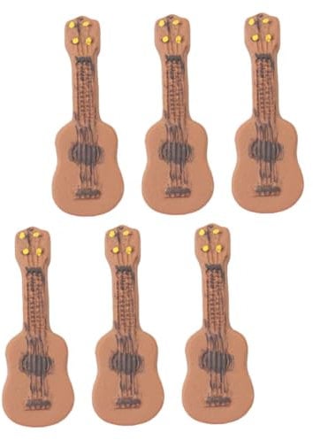 JOINPAYA Set 6 Mini Chitarre Finta in Miniatura per Casa delle Bambole, Decorazione Foto e Accessori Creativi, Piccola Decorazione Musicale Leggera e Realistica per Ragazzo Ragazza e Collezionisti