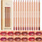 Lot de 12 crayons à lèvres mats, waterproof et longue tenue, anti-bavures (Set A)