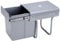 Contenedor de reciclaje para mueble de cocina, Cubos de basura bajo fregadero 20L, fijación inferior y extracción manual, cubo extraíble, con tapa