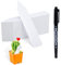 100pcs Plastic Plant Labels for Outdoor Garden, 10cm Reusable Plant Name Tags Nursery Plants Tags Seeding Label with Marking Pen Plants Markers Stakes for Outdoor Indoor