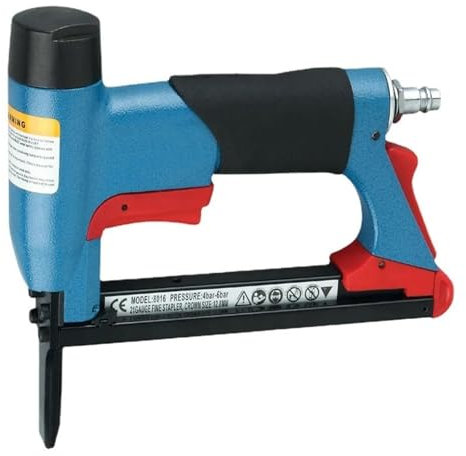Pneumatische Nagelpistole, 8016 Air Stapler Gun Long Nose Fine Wire BEA Type Gas Nailer Pneumatic U-type Pneumatic Strip Nail Gun Staple Woodworking Tool,Druckluftwerkzeuge für Kompressor(FS8016-LN)