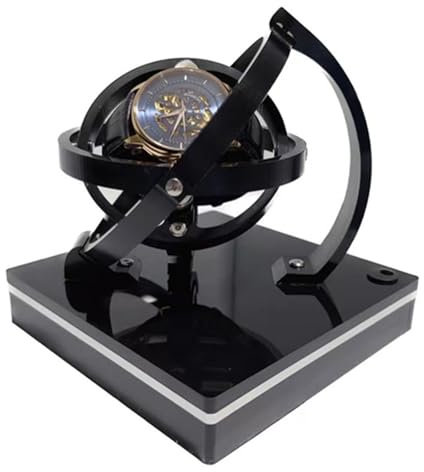 GZPKJ Automatischer Uhrenbeweger Für Eine Uhr, Uhrwerkhalter, Handgelenkumfang Einstellbar, Timer-Abschaltung, Drehvorrichtung Für Automatikuhren