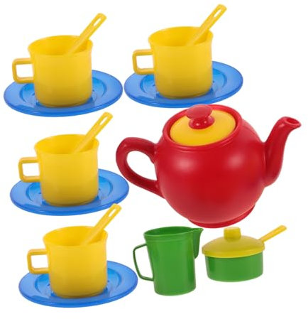 KONTONTY Jeu De Thé De Simulation pour Garçon Fille Service à Thé Plastique pour Tout-Petits Jouet De Service à pour Filles