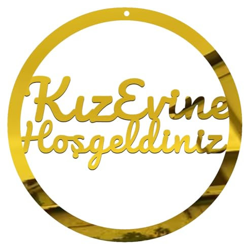 Willkommensschild Türkisch – Kız Evine Hoşgeldiniz – Hochzeit, Türschild/Wanddeko für Zuhause/Eventhalle, Deko orientalisch – Geschenk für Frauen, Einweihung, Mädchen-WG,
