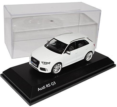 A*u*d*i Q3 RS Weiss Ab 2011 1/43 Schuco Sonderpreis Modell Auto mit individiuellem Wunschkennzeichen