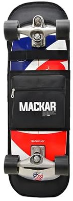 DuDu Zaino Porta Skateboard Impermeabile - Zaino da Skate Nero in Poliestere con Borsa Portaoggetti, Capacità 20L, Adatto a Double Rocker, Surfboard e Skate Standard – Unisex per Sport e Tempo Libero