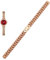 XIRIXX Bracelet de montre en acier inoxydable, 6mm, 8mm, 10mm, argent et doré, bracelet de remplacement pour cadran de taille, Bracelet de montre à la mode pour dames(Rose gold,10mm)